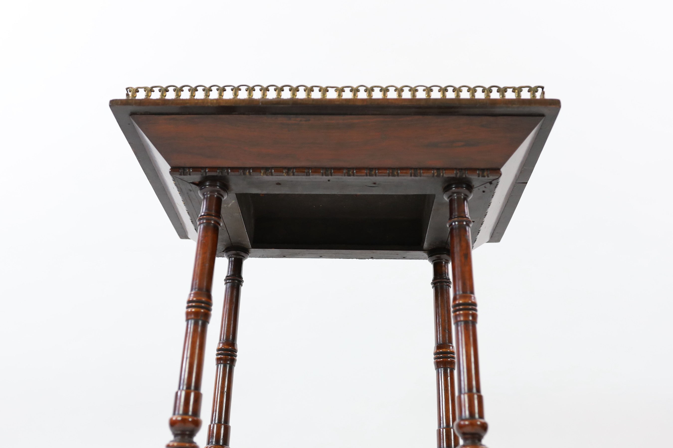 An early Victorian rosewood etagere